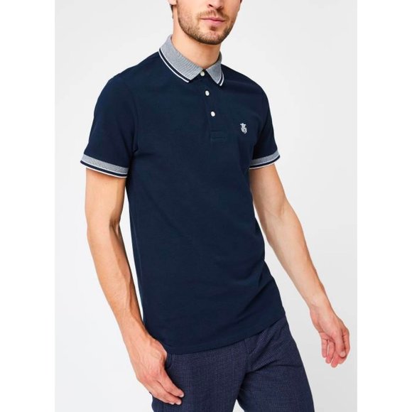 NWT Selected Homme Men's Polo In Navy - Picture 2 of 6